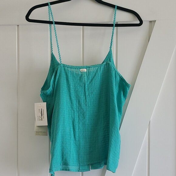 RVCA Turquoise Size Small Tank Top - Picture 3 of 5